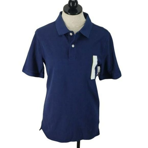 Goodfellow & Co Blue Short Sleeve Polo Small Shirt - Picture 1 of 7